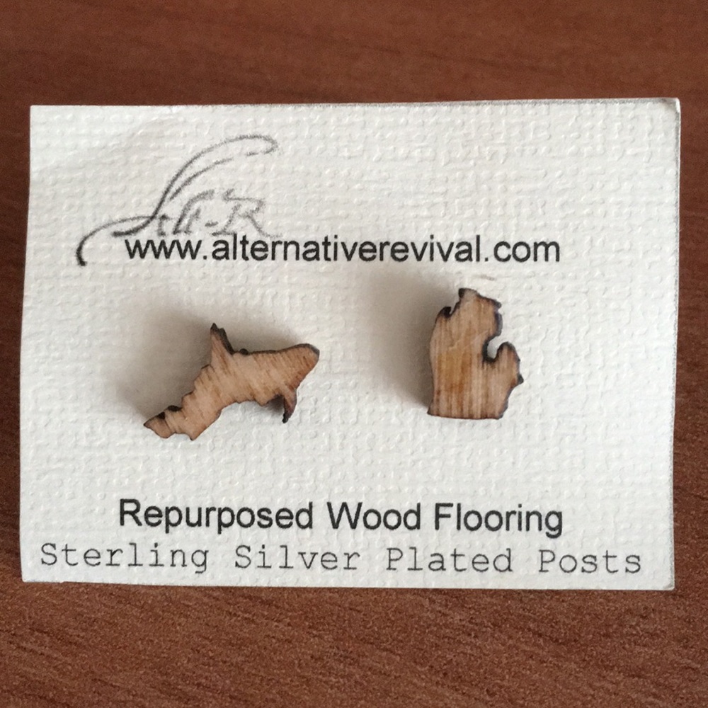 Michigan “mitten and UP” earrings